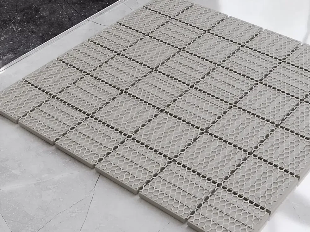 Ilcom Mosaïque Pour Douche|Mosaïque Pour Pièce À Vivre<Mosaïque en céramique sur filet pour salle de bain ou cuisine 30cm x 30cm - Beige river
