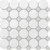 Ilcom Mosaïque<Mosaïque en céramique sur maille pour salle de bain ou cuisine 29.3cm x 29.3cm - Castel del Monte
