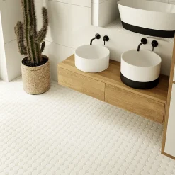 Ilcom Mosaïque<Mosaïque en céramique sur maille pour salle de bain ou cuisine 29.3cm x 29.3cm - Castel del Monte