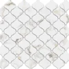 Ilcom Mosaïque en céramique sur maille pour salle de bain ou cuisine 28.2 cm x 30 cm - Marble Arabesque- Mosaïque Pour Douche