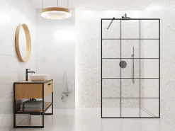 Ilcom Mosaïque en céramique sur maille pour salle de bain ou cuisine 28.2 cm x 30 cm - Marble Arabesque- Mosaïque Pour Douche