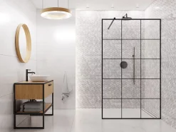 Ilcom Mosaïque en gres sur maille pour salle de bain ou cuisine 26.5 cm x 30.5 cm - Broken Diamond Romb- Mosaïque Pour Pièce À Vivre|Mosaïque Pour Wc