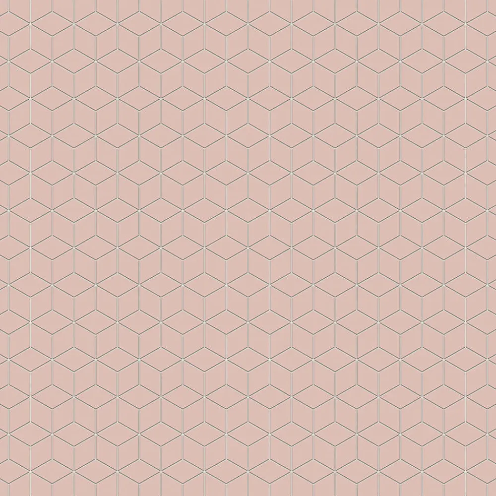 Ilcom Mosaïque en gres sur maille pour salle de bain ou cuisine 26.5 cm x 30.5 cm - Pink diamond romb- Mosaïque Pour Douche