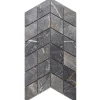 Ilcom Mosaïque en gres sur maille pour salle de bain ou cuisine 17.2 cm x 29.8 cm - Mini diamond romb- Mosaïque Pour Pièce À Vivre
