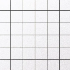 Ilcom Mosaïque en gres sur maille pour salle de bain ou cuisine 30 cm x 30 cm - Big white cubes- Mosaïque Pour Douche