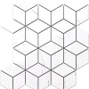 Ilcom Mosaïque Pour Douche<Mosaïque en gres sur maille pour salle de bain ou cuisine 26.5 cm x 30.5 cm - Carrara marble