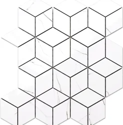 Ilcom Mosaïque Pour Douche<Mosaïque en gres sur maille pour salle de bain ou cuisine 26.5 cm x 30.5 cm - Carrara marble
