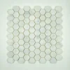 Albedo Pierre Travertin<Mosaïque en Marbre Blanc - Hexagone - Aiguisé 3,2x3,2x1 CM