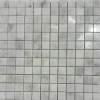 Albedo Pierre Mosaïque en Marbre Blanc Poli. 2,3x2,3x1CM- Mosaïque Pour Pièce À Vivre