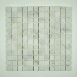 Albedo Pierre Mosaïque en Marbre Blanc Vieilli - 2,3x2,3x1 CM- Travertin