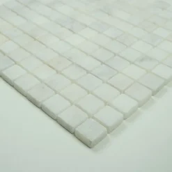 Albedo Pierre Mosaïque en Marbre Blanc Vieilli - 2,3x2,3x1 CM- Travertin