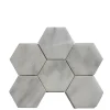 Albedo Pierre Mosaïque en Marbre Blanc 10x10 - Hexagone- Mosaïque Pour Salle De Bains|Mosaïque Pour Pièce À Vivre