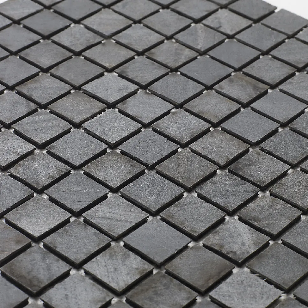 U-tile Mosaïque en pierre naturelle 30 x 30 cm - carreau 2,5 x 2,5 cm graphite noir- Mosaïque Pour Douche|Mosaïque Pour Salle De Bains