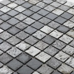 U-tile Mosaïque Pour Douche<Mosaïque en pierre naturelle 100 x 50 cm - carreau 2,5 x 2,5 cm mixte gris