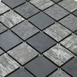U-tile Mosaïque|Mosaïque Pour Douche<Mosaïque en pierre naturelle 30 x 30 xm - carreau 5 x 5 cm mixte gris