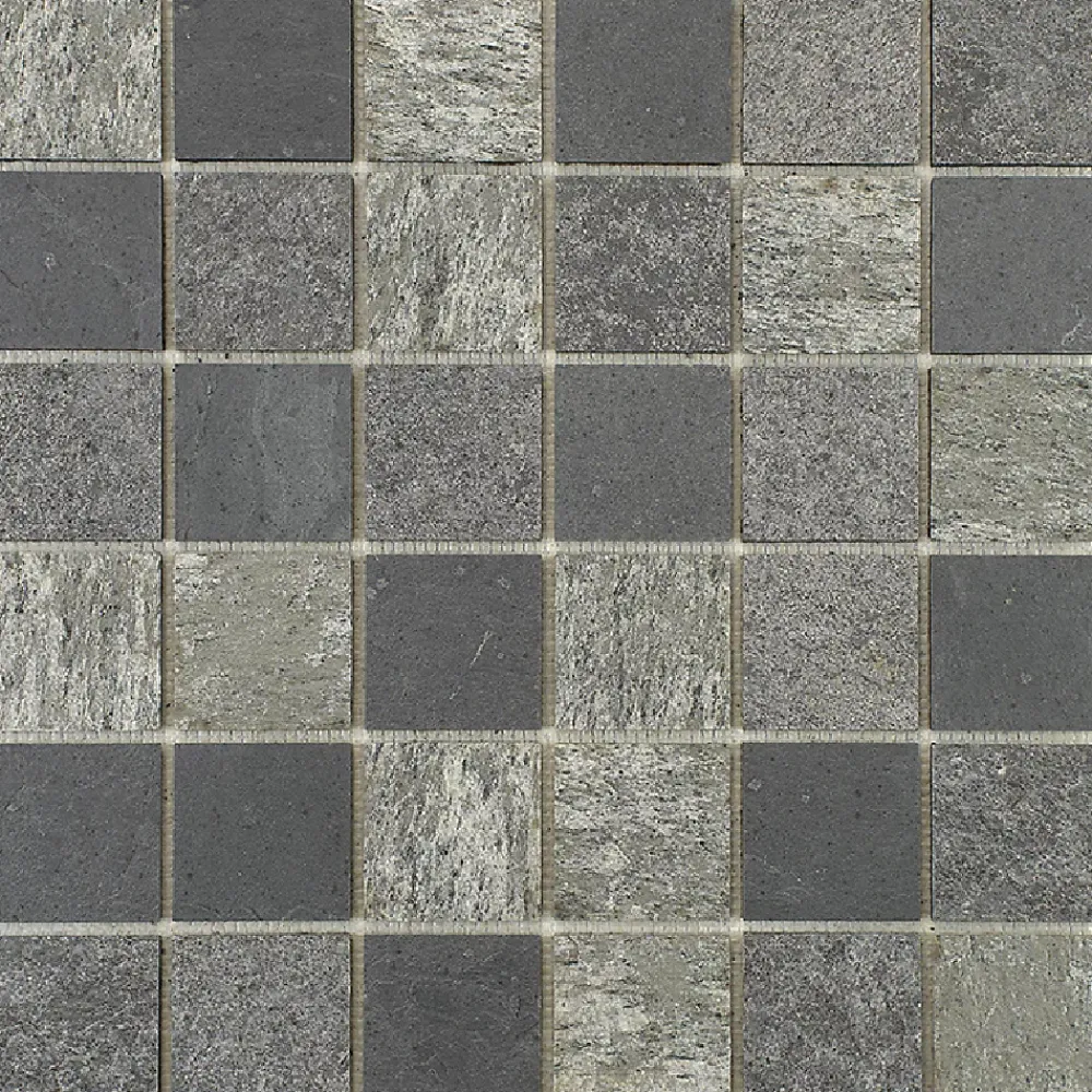 U-tile Mosaïque|Mosaïque Pour Douche<Mosaïque en pierre naturelle 30 x 30 xm - carreau 5 x 5 cm mixte gris