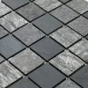 U-tile Mosaïque en pierre naturelle 100 x 50 cm - carreau 5 x 5 cm mixte gris- Mosaïque Pour Douche