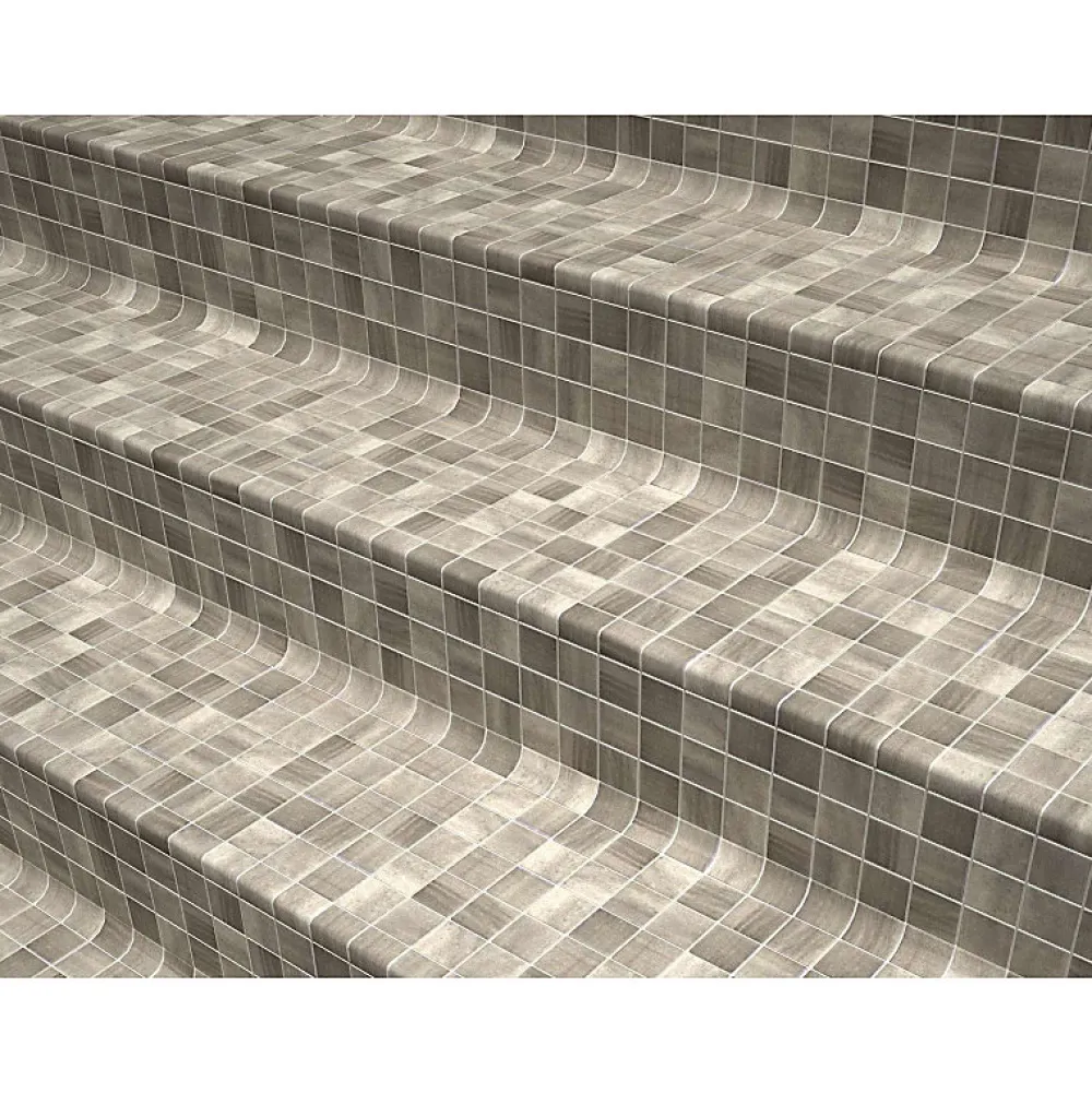 Aelle Carrelage Mosaïque Pour Douche<Mosaïque en pâte de verre aspect marbre gris mate 2,5x2,5 cm ZEN SARSEN