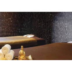 Aelle Carrelage Mosaïque Pour Pièce À Vivre<Mosaïque en pâte de verre aspect marbre noir mate 2,5x2,5 cm ZEN BLACK MARBRE