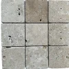 Albedo Pierre Mosaïque en Travertin Blanc ivoire vieilli - 10X10X1 CM- 2ième choix- Mosaïque Pour Douche