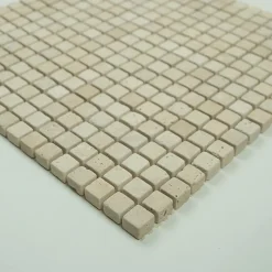 Albedo Pierre Mosaïque Pour Douche|Mosaïque Pour Pièce À Vivre<Mosaïque en Travertin Blanc Ivoire Vieilli - 1,5X1,5X1 CM