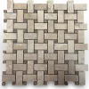 Albedo Pierre Travertin<Mosaïque en Travertin Blanc Ivoire - Noçe - Tissage Panier