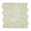 Albedo Pierre Mosaïque<Mosaïque en Travertin Blanc Ivoire Vieilli - Stripes