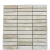 Albedo Pierre Mosaïque Pour Salle De Bains|Mosaïque<Mosaïque en Travertin Blanc Ivoire Rempli et Aiguisé - 2,3x10x1CM