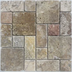 Albedo Pierre Mosaïque Pour Salle De Bains|Mosaïque<Mosaïque en Travertin Scabas - Pattern