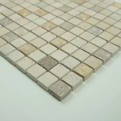 Albedo Pierre Travertin<Mosaïque en Travertin Vieilli - Mix 3 couleurs - 2,3X2,3X1 CM