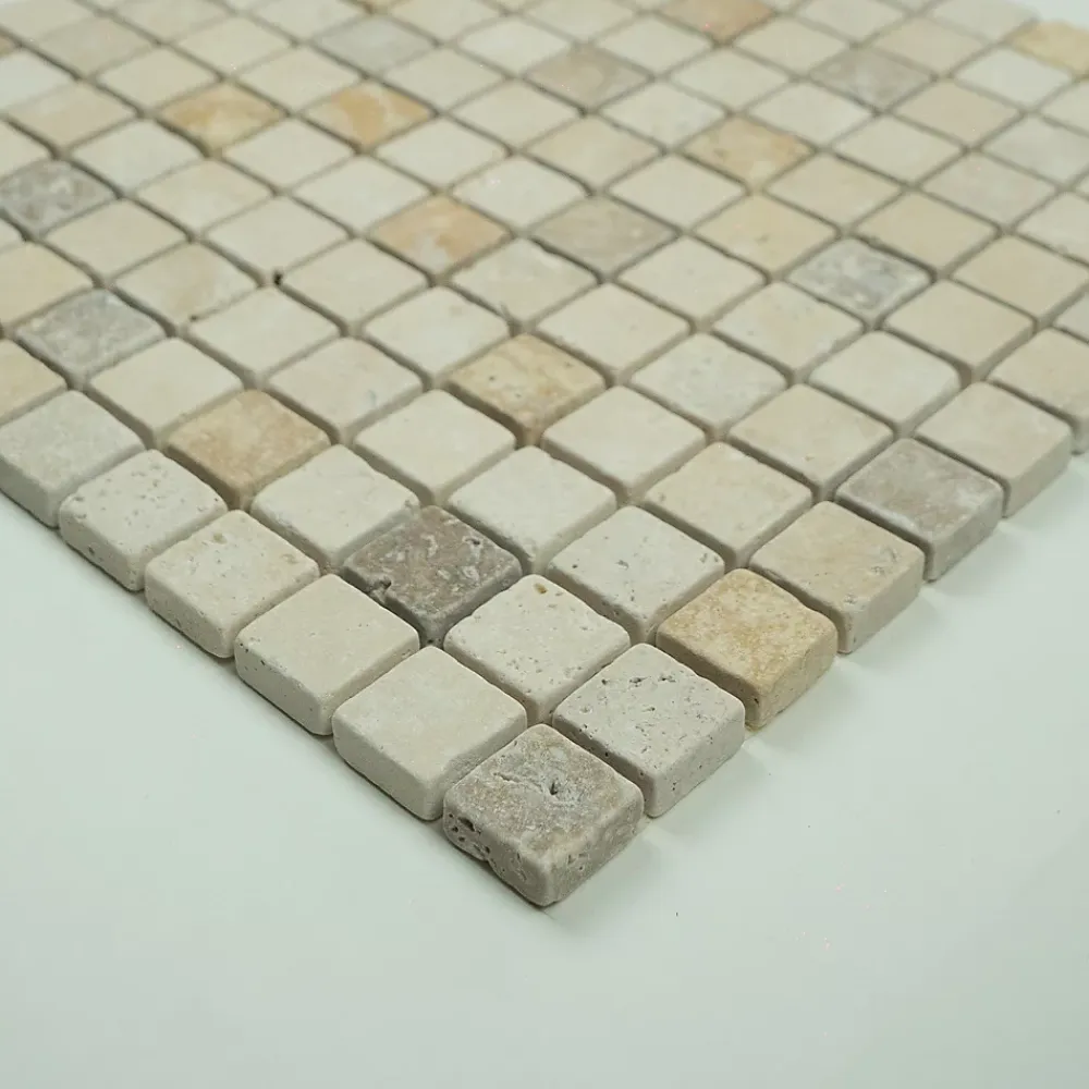 Albedo Pierre Travertin<Mosaïque en Travertin Vieilli - Mix 3 couleurs - 2,3X2,3X1 CM