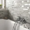 Casa Linea Mosaïque Pour Wc|Mosaïque Pour Pièce À Vivre<Mosaïque en verre gris Bois Brillant 34 x 29,5 cm
