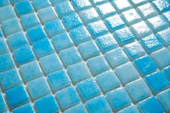 Ilcom Mosaïque|Mosaïque Pour Pièce À Vivre<Mosaïque en verre pressé antidérapant R12 sur maille pour piscine 32.5cm x 51.5cm - Caribbean Pool (0,167m²)