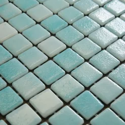 Ilcom Mosaïque en verre pressé pour piscines, bains et saunas 32.5 cm x 51.5 cm - Lagoon- Mosaïque Pour Pièce À Vivre|Mosaïque Pour Wc
