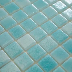 Ilcom Mosaïque en verre pressé pour piscines, bains et saunas 32.5 cm x 51.5 cm - Lagoon- Mosaïque Pour Pièce À Vivre|Mosaïque Pour Wc