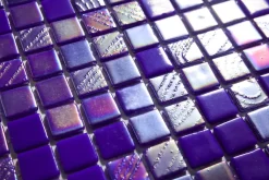 Ilcom Mosaïque en verre pressé sur maille pour piscine 32.5cm x 51.5cm - Alves Blend Cobalt (0,167m²)- Mosaïque Pour Salle De Bains
