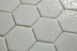 Ilcom Mosaïque en verre pressé sur filet pour salle de bain et cuisine 43.5cm x 32cm - White Garden- Mosaïque Pour Salle De Bains