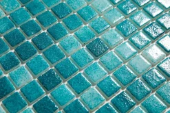 Ilcom Mosaïque en verre pressé sur maille pour piscine 32.5cm x 51.5cm - Bahamas Pool (0,167m²)- Mosaïque|Mosaïque Pour Salle De Bains
