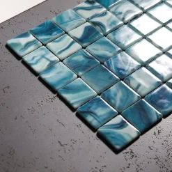 Ilcom Mosaïque Pour Salle De Bains|Mosaïque Pour Douche<Mosaïque en verre pressé sur maille pour piscine 31.5cm x 47.7cm - Modena Como Pool (0,151m²)