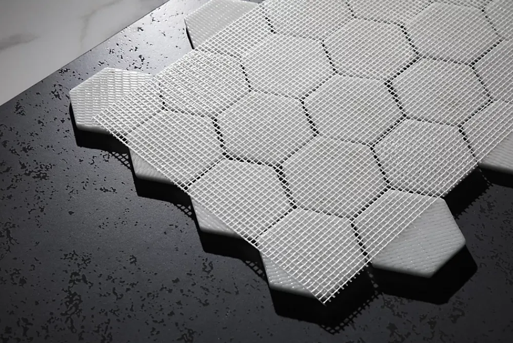 Ilcom Mosaïque Pour Wc|Mosaïque Pour Salle De Bains<Mosaïque en verre pressé sur filet pour salle de bain et cuisine 43.5cm x 32cm - Botanic Green Garden Matt