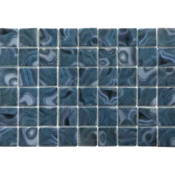 Ilcom Mosaïque en verre pressé sur maille pour piscine 31.5cm x 47.7cm - Modena Praga Pool (0,151m²)- Mosaïque Pour Wc