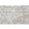 Ilcom Mosaïque en verre pressé sur maille pour piscine 32.5cm x 51.5cm - Alves Blend White (0,167m²)- Mosaïque Pour Salle De Bains|Mosaïque Pour Douche