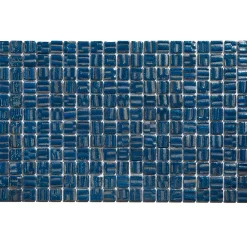 Ilcom Mosaïque en verre pressé sur maille pour piscine 32.5cm x 51.5cm - Veneto Ocean Blue (0,167m²)- Mosaïque Pour Pièce À Vivre