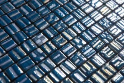 Ilcom Mosaïque en verre pressé sur maille pour piscine 32.5cm x 51.5cm - Veneto Ocean Blue (0,167m²)- Mosaïque Pour Pièce À Vivre