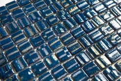 Ilcom Mosaïque en verre pressé sur maille pour piscine 32.5cm x 51.5cm - Veneto Ocean Blue (0,167m²)- Mosaïque Pour Pièce À Vivre