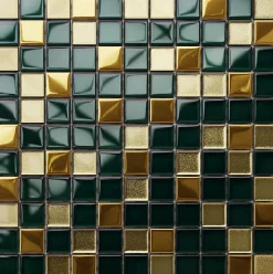 Ilcom Mosaïque Pour Wc|Mosaïque<Mosaïque en verre sur filet pour salle de bain ou cuisine 30 cm x 30 cm - Saint Patrick