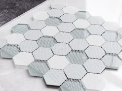 Ilcom Mosaïque Pour Salle De Bains|Mosaïque Pour Wc<Mosaïque en verre sur filet pour salle de bain ou cuisine 30.0cm x 30.3cm - Grey lava