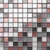 Ilcom Mosaïque Pour Wc<Mosaïque en verre sur filet pour salle de bain ou cuisine 30 cm x 30 cm - Pink Floyd