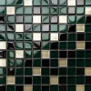 Ilcom Mosaïque en verre sur filet pour salle de bain ou cuisine 30 cm x 30 cm - Green relax- Mosaïque Pour Wc