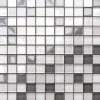 Ilcom Mosaïque Pour Wc<Mosaïque en verre sur filet pour salle de bain ou cuisine 30 cm x 30 cm - White Pearls